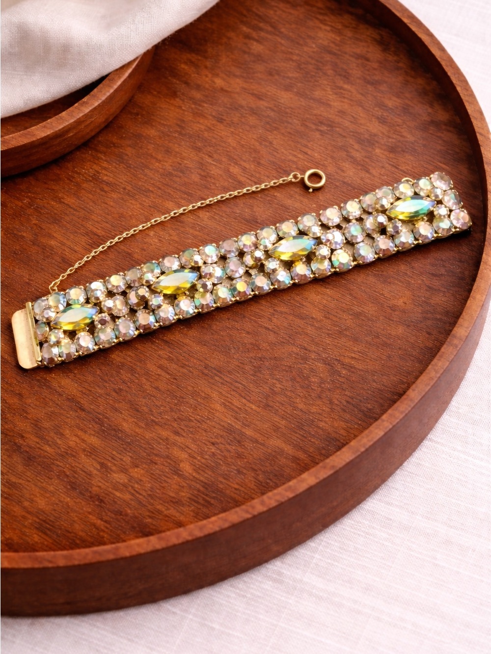 Vintage Aurora Borealis Rhinestone Bracelet